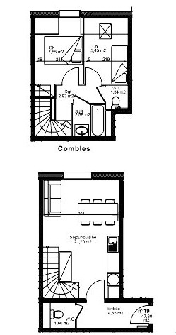 2-bed duplex lot plan example